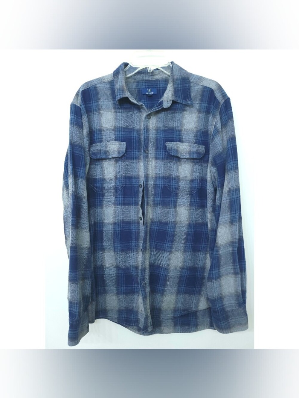 George Long Sleeve Plaid Button Shirt Mens